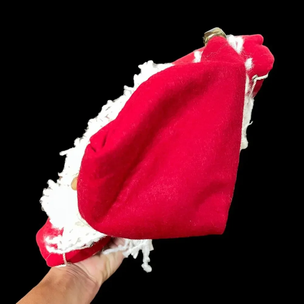 Star Shaped Santa Pillow Red White Grommet Christmas Snowflake READ Dscpt